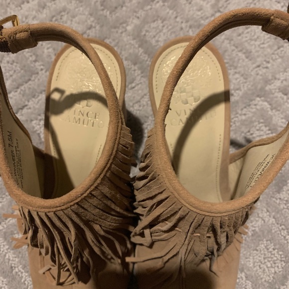 Vince Camuto Fringe Mule Sandals - Picture 4 of 5